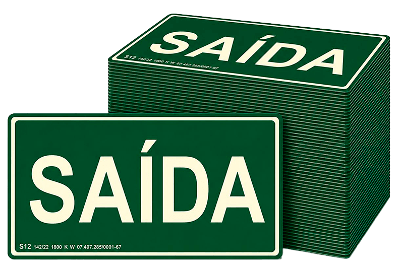 Placas fotoluminescentes de saída