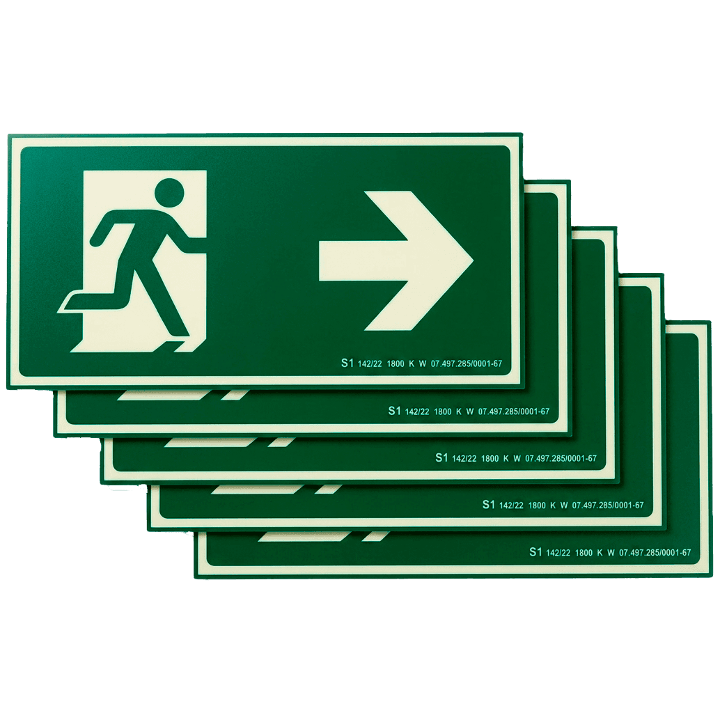 Placas fotoluminescentes de rota de fuga